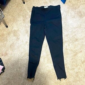 NWOT black FREE PEOPLE Frayed Hem Skinny Jeans